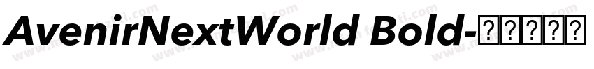 AvenirNextWorld Bold字体转换